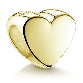 MATERIA by Matthias Wagner Women's Heart Pendant 925 Silver in Silver, Gold or Rose, Sterling Silver