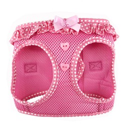 DOGGIE DESIGN American River Choke Free Dog Harness (XL, Pink Polka Dot)