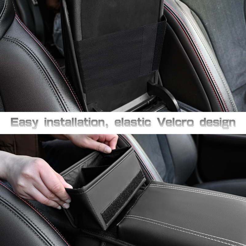JEYODA Upgraded Car Armrest Cover,Premium Leather Car Armrest Cover Cushion