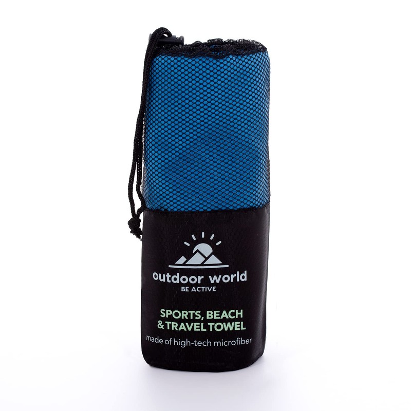 Outdoor World Travel Microfibre Towel Quick Dry, Compact, Ultra Lightweight,