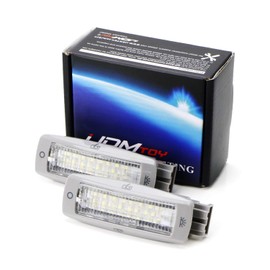 iJDMTOY Grey Finish OEM-Fit 3W Full LED Rear Reading Map Dome Light Kit Compatible With Volkswagen MK4 Golf R32 GTI Jetta, New Beetle, B5 Passat