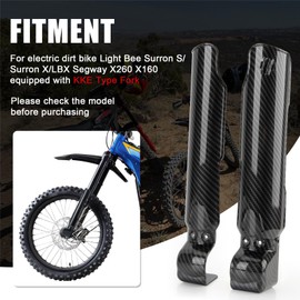 Front Fork Cover for Sur Ron, PSLER Carbon Fiber Pattern Front Fork Guards Shock Protection for Sur-Ron Light Bee X/S/LBX Segway X260 X160 Electric Dirt Bike