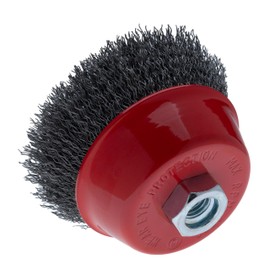100mm Wire Brush for Angle Grinder, Soft Crimped Wire Brush Wheel for Light- to Medium-duty Cleaning Applications, Wired Cup Brush with M14 Lockin Nut