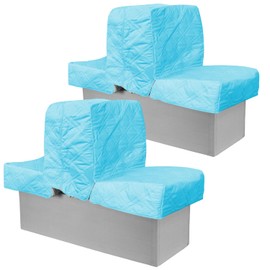 Blue Wave Back to Back Seat Covers - Gray 2 Set, Replacement Lounge Seats, Soft Microfiber, 100% Waterproof