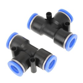 Pneumatic Connector, T-Piece 10 mm 3/8 T-type Pneumatic Connector, Air Line Fittings, Pipe Connector, Pack of 10