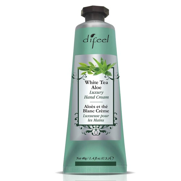 Difeel Hand Cream - White Tea and Aloe 100% Natural Oil and Vitamin E 1.4 ounce (3-Pack)