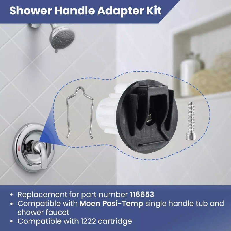jinwanyue FOR Moen Shower Handle Replacement Kit Single Handle Bathroom