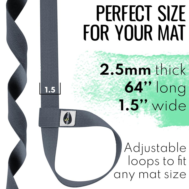 [New 2025] TECEUM Yoga Mat Strap – 30+ Colors –