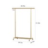 FONECHIN Industrial Pipe Clothing Rack, Heavy Duty Metal Clothes Rack
