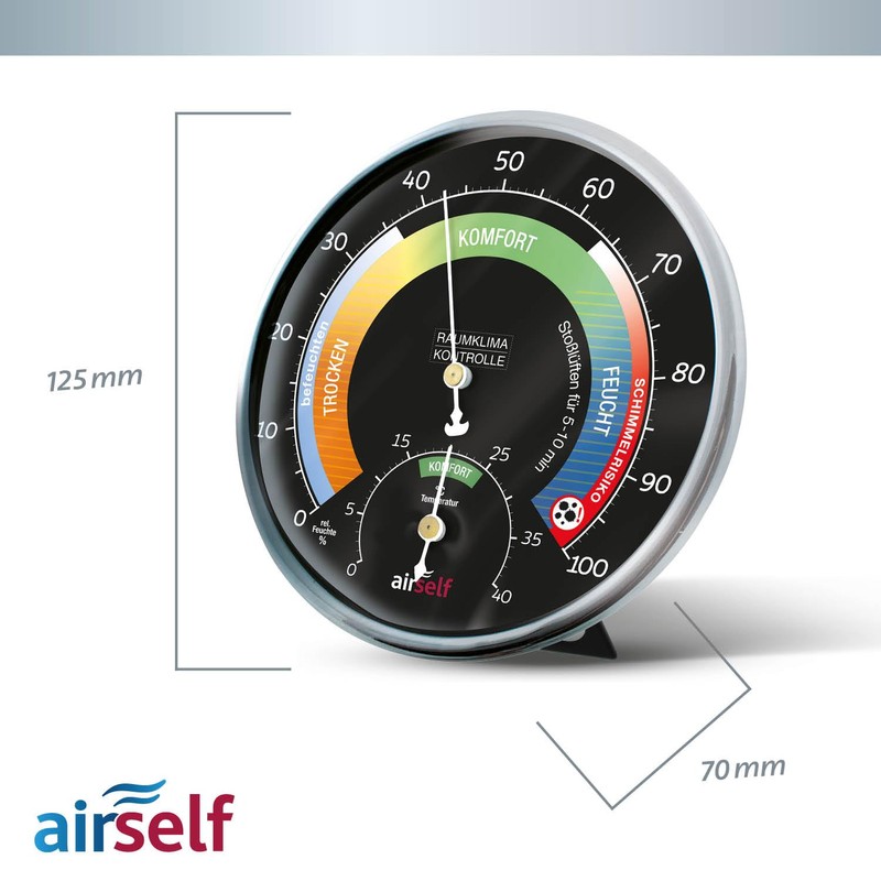 airself Thermohygrometer, Black