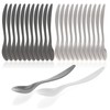 com-four® 24 x Plastic Egg Spoons - Reusable Dessert Spoons