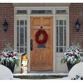 ProductWorks Peanuts Christmas Hockey Holiday Outdoor LED Yard Decor (Snoopy)