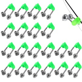 Fishing Bells Clamp Bite Alarm Night Fishing Tackle Bait Alarm Bite Alarm Bite Alarm Bite Alarm Bite Alarm Bite Alarm with Bell and Glow Stick Holder for Night Sea Fishing Tackle 20 Pieces