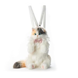 Chongker Stuffed Realistic Cat Plush Backpack - Cute and Soft Stuffed Animal Backpack with Adjustable Straps,Light tan