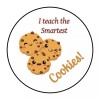 Homemade 30 Teacher smart cookie reward envelope seals, stickers labels, tags, round