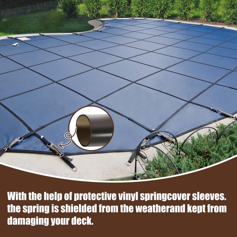 30 Pcs Pool Cover Spring Sleeve, Winter Swimming Pool Safety