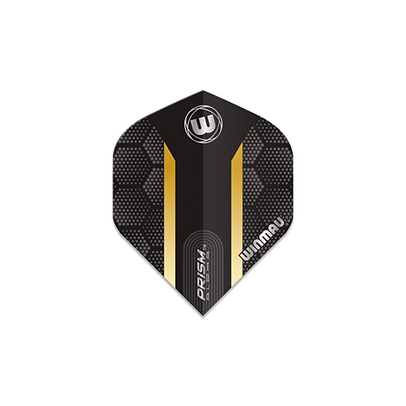 Winmau Prism Alpha Black & Gold Hexagon Extra Thick Dart