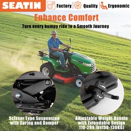 SEATIN Seat Suspension Kit with Slider Track, Universal Fit for Zero Turn Mower, Tractor, Forklift,Compatible with Most Aftermarket Seats