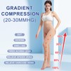 2 Pairs Medical Compression Pantyhose for Men & Women, 20-30mmhg