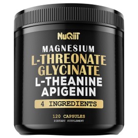 Magnesium L-Threonate Capsules 500mg Magnesium Glycinate 500mg & More Supplement - 120 Capsules - Impressive Benefits for Support Positive Mood, Muscle Growth, Immune System, Brain Health & Focus