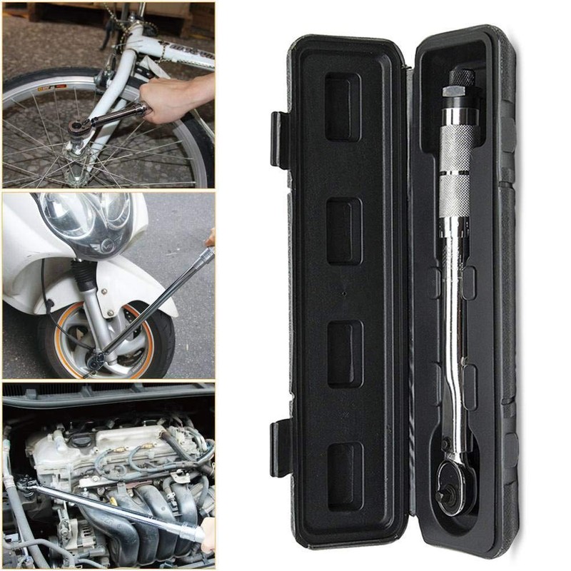 BOWONG Adjustable Torque Wrench 5-25Nm 1/4" Square Drive Click Hand