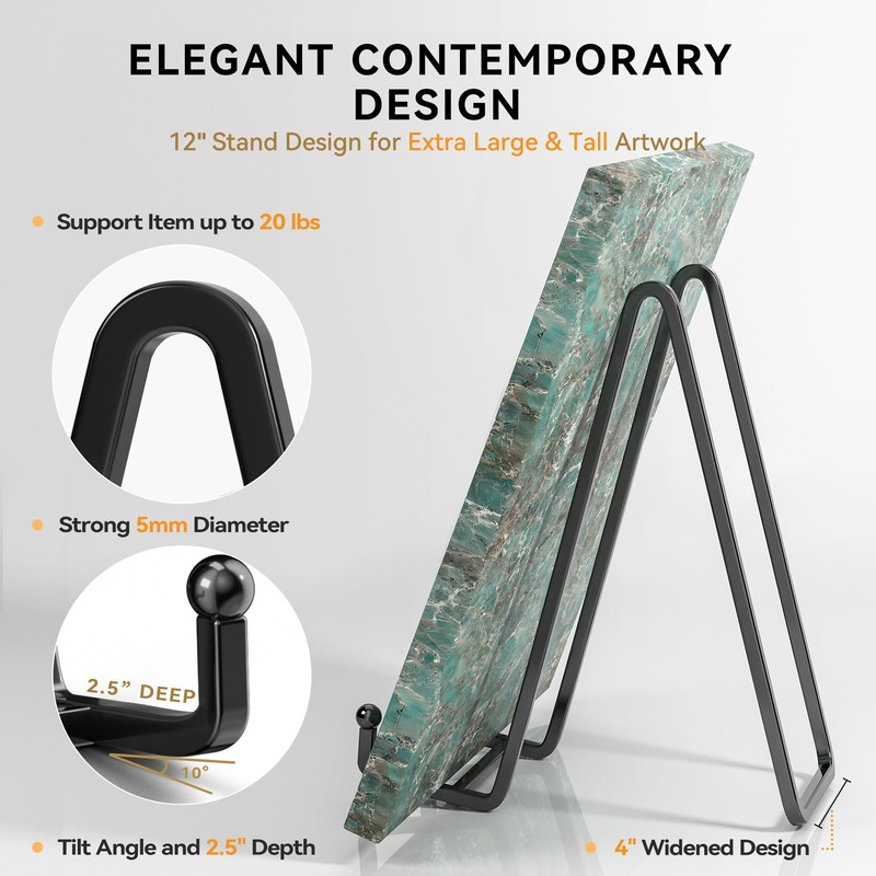IPAME 12 Inch Large Plate Stands for Display - Metal