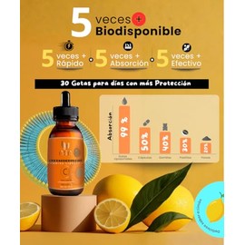 NSN | vitamina C Liposomal Líquida | 5x veces mayor Absorción y Beneficios | Desarrollado por la Dra. Friné Velázquez | con Gotero - perfecto para Niñ