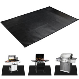 Non-Stick Grilling Mat for Outdoor Grill, Waterproof BBQ Grill Mat, Large Barbecue Insulation Mat, Easy to Clean BBQ Baking Pad, Flame-Retardant Mat for Gas Grill Charcoal Electric Grill (39X72 INCH)