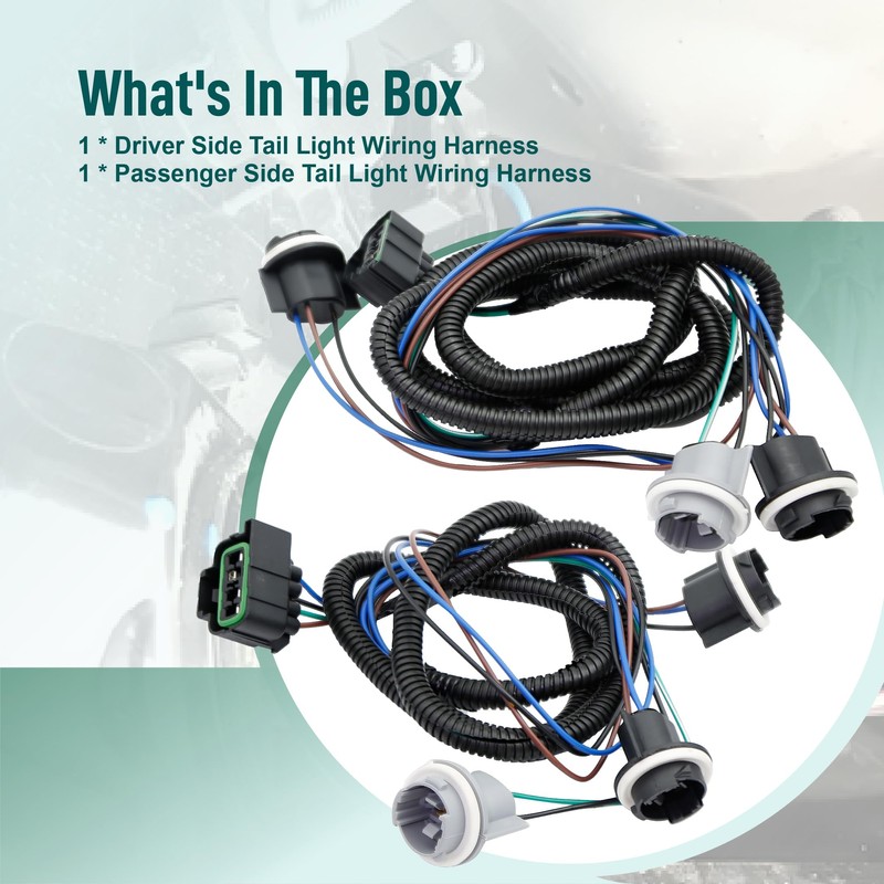 Tail Lamp Wiring Harness Driver and Passenger Side Fit for