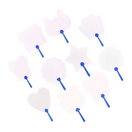 CIYODO 10pcs DIY Drawing Paper Fans for Unfinished Graffiti Handheld Fans for Crafting Stage Performances and Home Decoration
