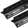 Biaungdo 2 Pack Engineer Scale Ruler, 12 Inch Solid Aluminum