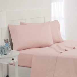 Southern Tide 1S36722 Cotton Twill Twin Size Sheet Set, Pink