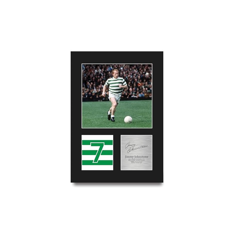 HWC Trading Jimmy Johnstone Celtic Gifts Printed Signed Autograph Picture
