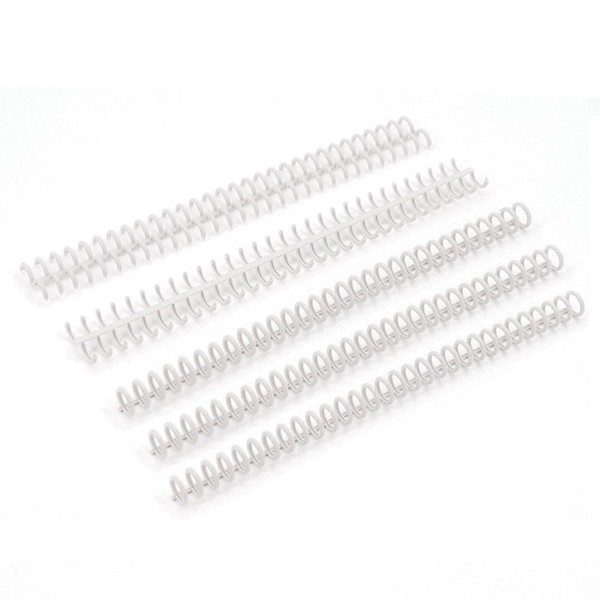 Mikankawa Loose Leaf 30 Hole Ring 5pcs 12mm Diameter 9.5mm Hole Spacing Fits A4/B5/A5 Size Removable & Trimming Memo Album (White)