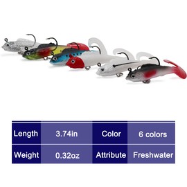 SUPERTHEO Fishing Lures Jig Head Soft Fishing Lures with Curly Tail Swimbaits for Bass Trout Crappie Fishing Bait Freshwater Saltwater