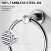 Towel Holder, Stainless Steel Bathroom Towel Ring, Wall Mounted Hanging