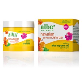 Alba Botanica Hawaiian Oil Free Moisturizer, Refining Aloe & Green Tea, 3 Oz