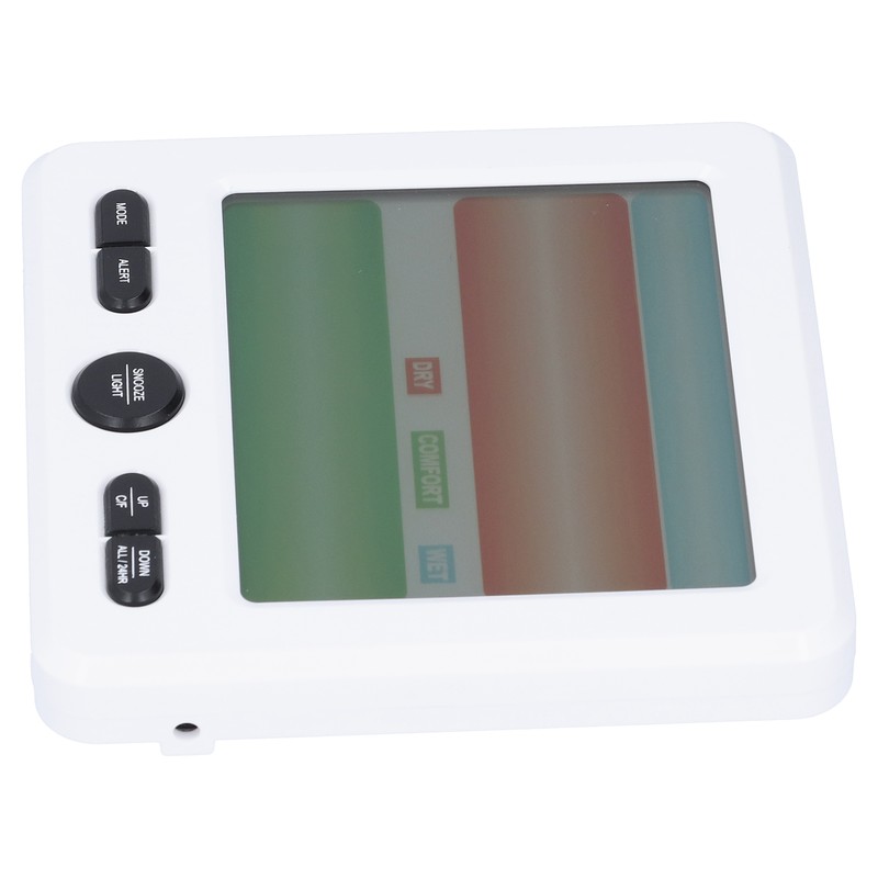 LCD Electronic Alarm Clock Temperature Humidity Monitoring Alarm for Indoor