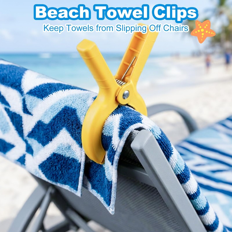 8 Pack Towel Clips for Sun Loungers, Extra Strong 4
