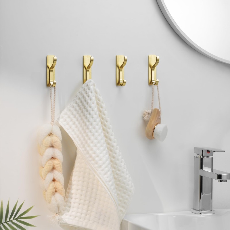pickpiff Adhesive Wall Coat Hooks - Heavy Duty Stick-On Door