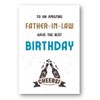 Second Ave Cheers Father-in-Law Birthday Greetings Card