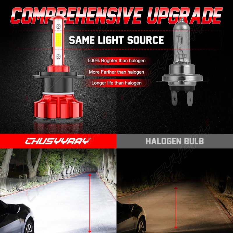 CHUSYYRAY For Ford Fiesta 2011-2019- 4X Front LED Headlight Hi/Lo