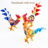 Mini Blown Glass Red Chicken Rooster Small Companion Figurine Handmade
