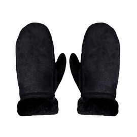 LA HUATE Women Winter Gloves Suede Leather Thermal Mittens Thickening Gloves Outdoor Windproof Gloves