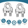 20 PCS M10 3/8" Wire Rope Cable Clip Clamp, 304