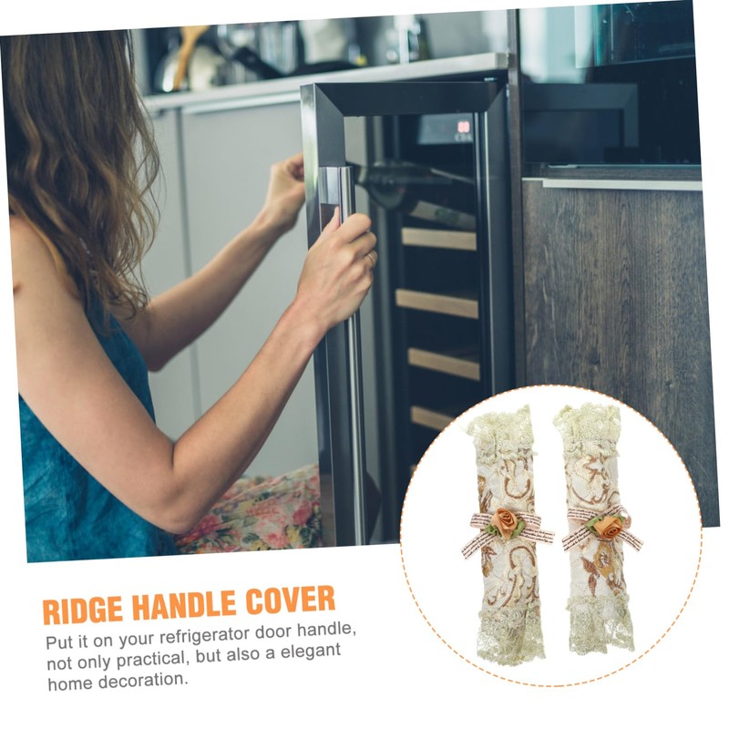 DOITOOL 2pcs Refrigerator Handle Gloves Covers Fridge Cover to Protect