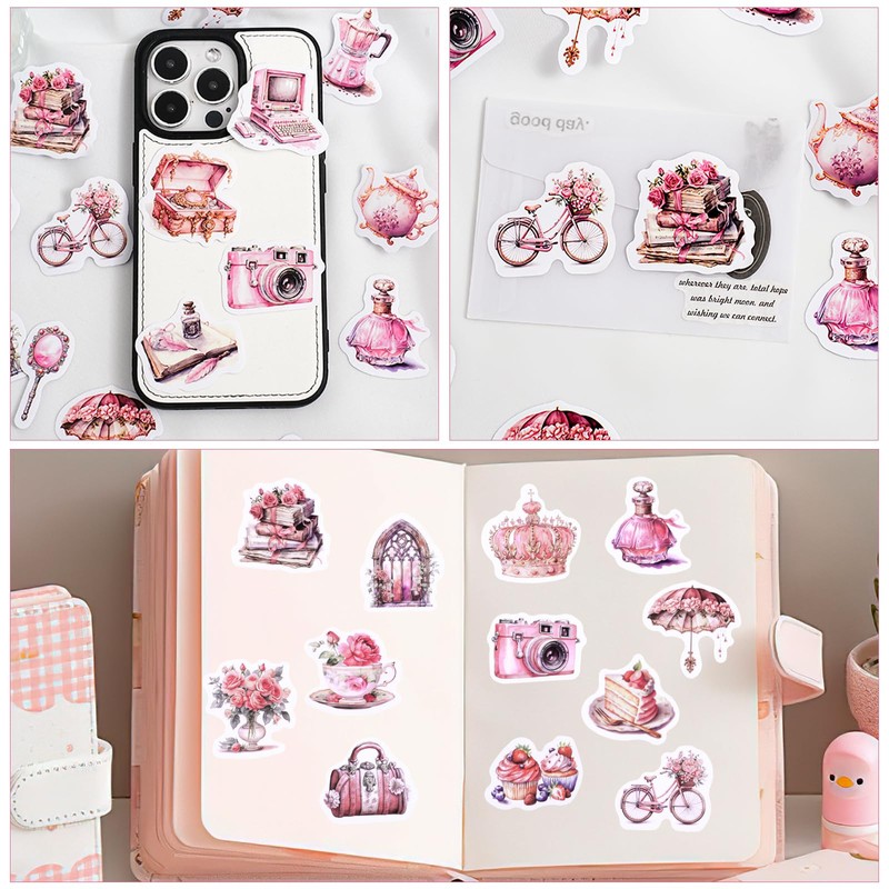 46pcs Stickers for Scrapbooking Small Scrapbook Sticker Set, Journaling Bullet