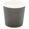 500-CT Disposable Gray 4-OZ Hot Beverage Cups with Ripple Wall