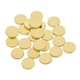 MECCANIXITY Stamping Blank Brass Round DIY Tags Yellow, 9mm/0.4" for Crafts Decoration, Pack of 24