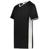 Augusta Sportswear Men's Standard Cutter+ V-Neck Jersey, Black/White